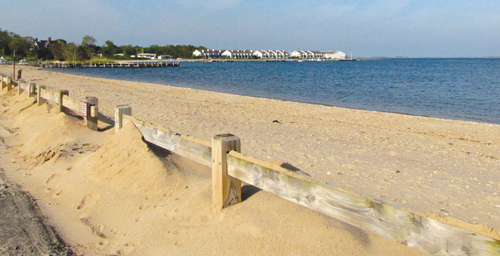 CYNDI MURRAY FILE PHOTO | Erosion has claimed much of the beach at Norman Klipp Park in Greenport.