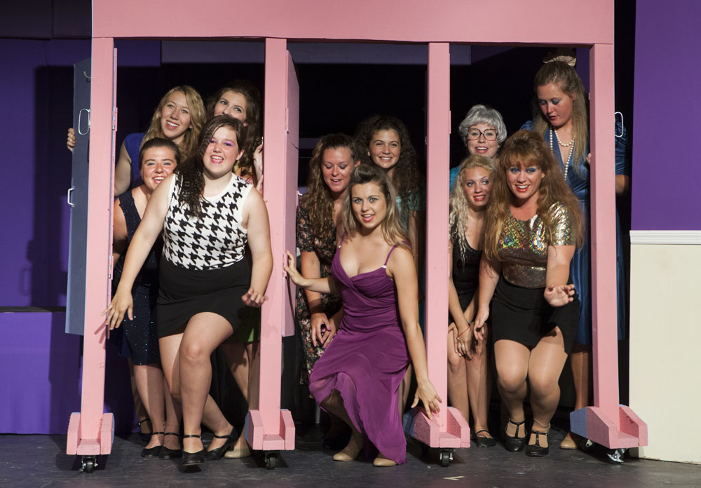 The North Fork Community Theatre in Mattituck rehearses this summer’s Youth on Stage musical, “The Wedding Singer.”