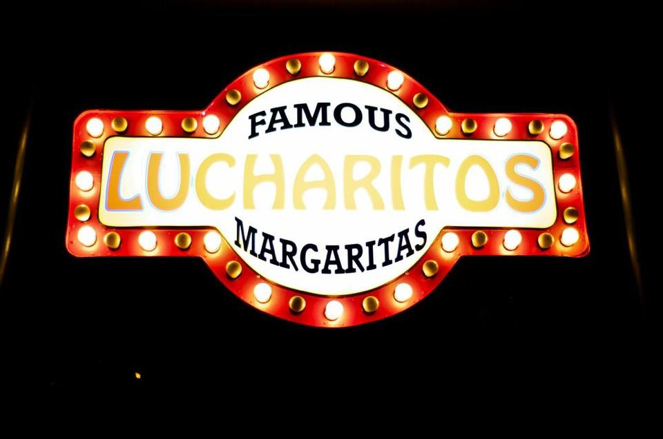 Lucharitos illuminated sign has cause controversy. (Marc LaMaina credit photo)