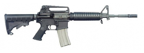 A Bushmaster M-4 semi-automatic, similar to the one allegedly used in the Newtown school shootings last week.