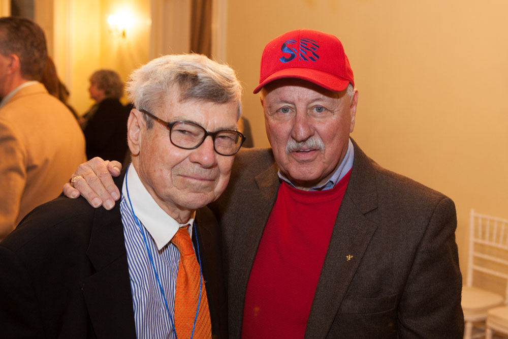 Committee chairman Herb Adler with Senator Ken LaValle. (Credit: Katharine Schroeder)