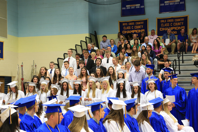 Members of the Mattituck High School Select Chorus sing “Don’t You (Forget About Me)." (Credit: Krysten Massa)