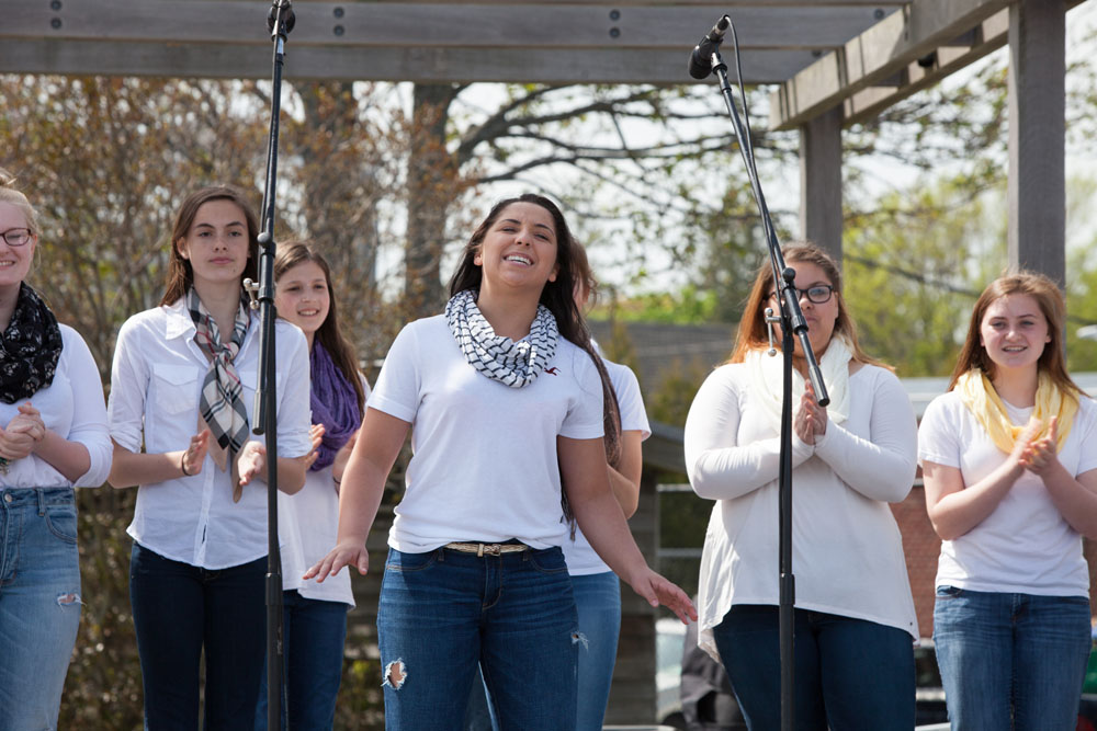 Greenport High School's a capella group. (Credit: Katharine Schroeder)
