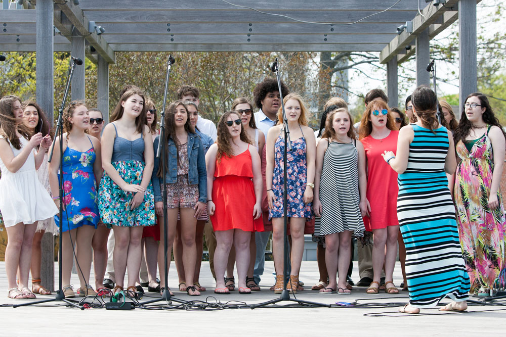 Riverhead High School's a capella group. (Credit: Katharine Schroeder)