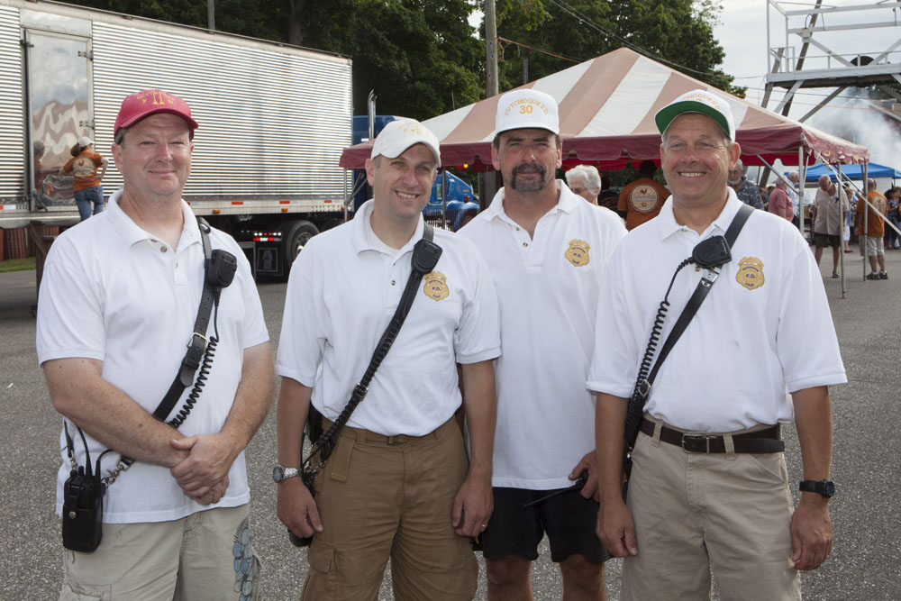 From left:  Captain Bill Burns, Bill Brewer, Tony Berkoski and Larry Behr. (Credit: Katharine Schroeder)