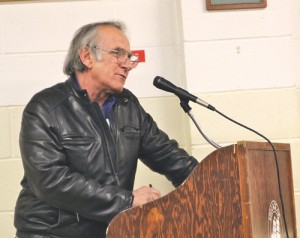 FILE PHOTO  |  Bill Swiskey speaking at a Village Board meeting.