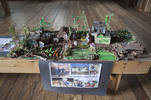 Students from the Peconic Community School constructed a replica of Hallockville Museum Farm. (Credit: Katharine Schroeder)