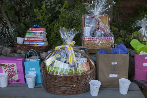 Silent auction gift packages.