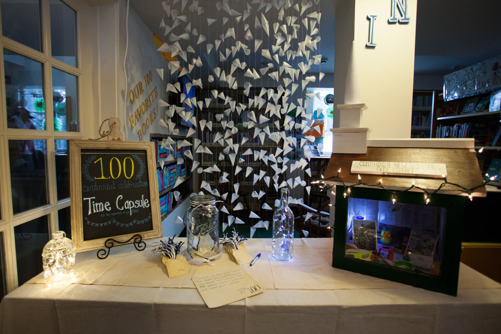 The centennial celebration time capsule display. (Credit: Katharine Schroeder)