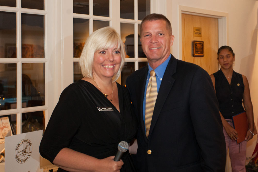 Southold Town Supervisor Scott Russell with Jennifer Fowler. (Credit: Katharine Schroeder)