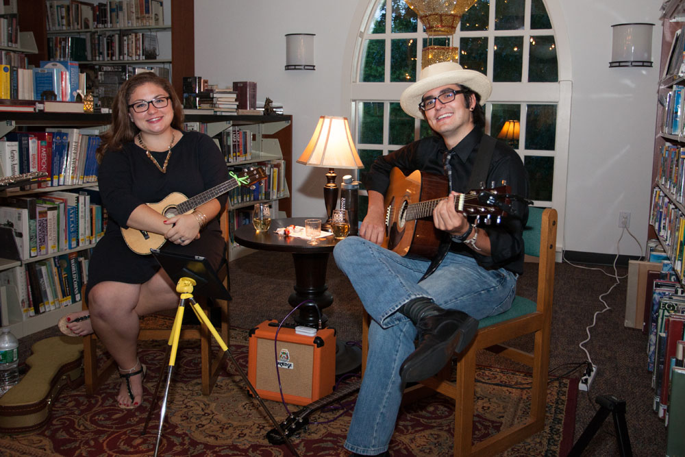 Mary Bartolotta and Andrew Janes perform upstairs. (Credit: Katharine Schroeder)