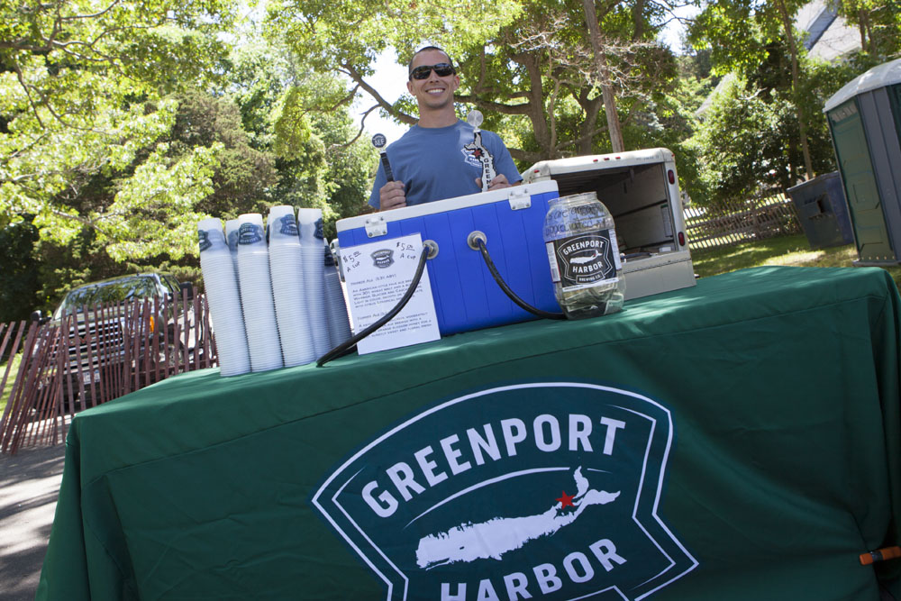 Greenport Harbor Brewing was serving up drinks Saturday. (Credit: Katharine Schroeder)