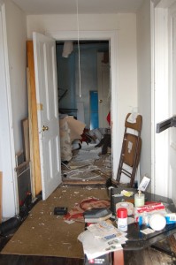 The inside of the home was disheveled Wednesday afternoon. (Credit: Cyndi Murray)
