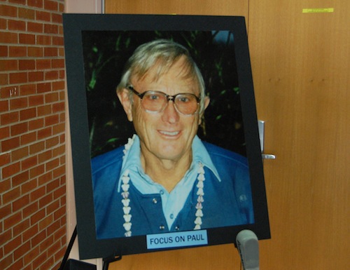 Paul Stoutenburgh was honored on Saturday during a memorial service titled 'Focus on Paul.' (Cyndi Murray photo)