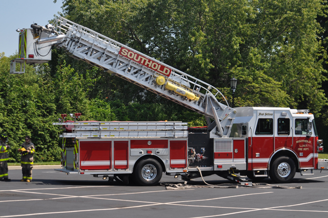 Southold's newest ladder truck. (Credit: Grant Parpan)