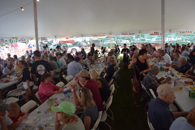 The crowd at the 58th annual Cutchogue Fire Department Chicken Barbecue. (Credit: Vera Chinese)