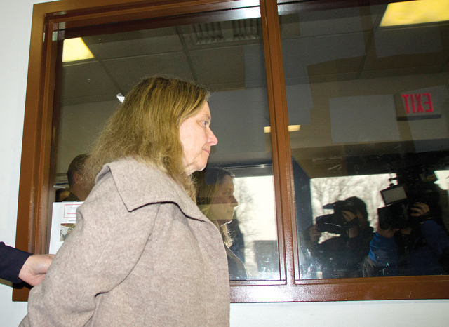 Diane O’Neill enters court in RIverhead last Wednesday. (Credit: Paul Squire, file)