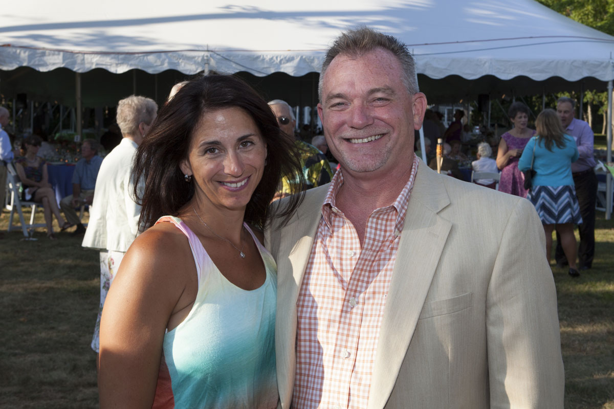 Bridgehampton National Bank President & CEO Kevin O'Connor with Michelle McAteer. (Credit: Katharine Schroeder)