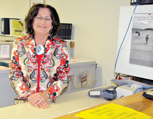 BETH YOUNG FILE PHOTO | Southold Town Clerk Betty Neville in 2011.