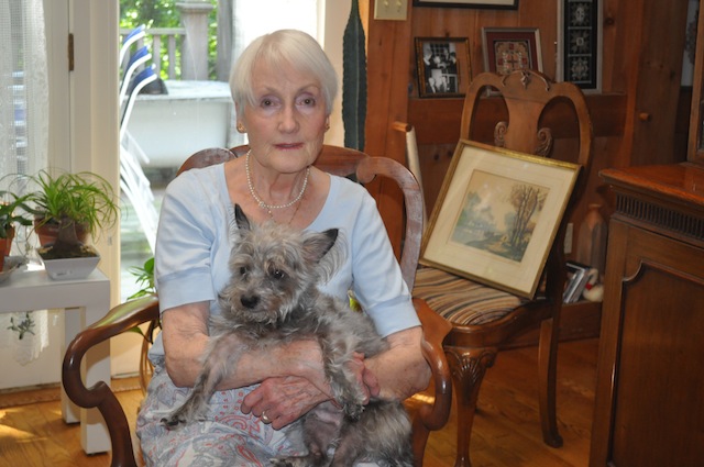 Marilyn Flynn, 84, with her rescue dog Alec. (Cyndi Murray photo)