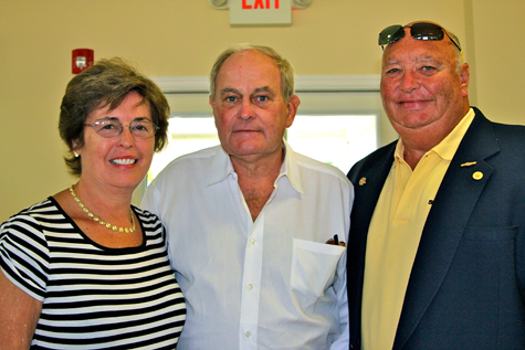 JENNIFER GUSTAVSON FILE PHOTO | Sea Tow International CEO Capt. Joseph Frohnhoefer, right, with his wife Georgia and Roy Morrow (center).