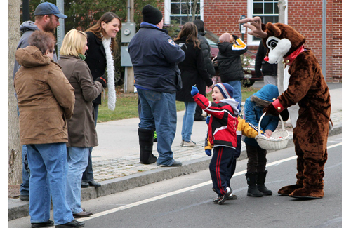 Candy may be handed out but not thrown during parades in Southold Town. (Credit: Katherine Schroeder, file)