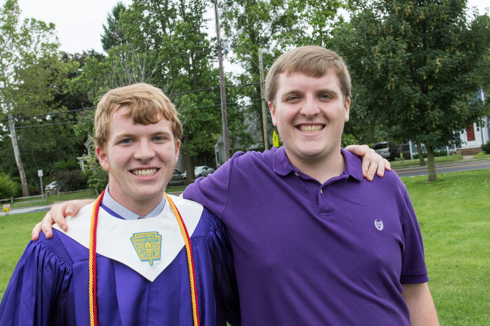 Valedictorian Connor Whittle with his brother Alex.