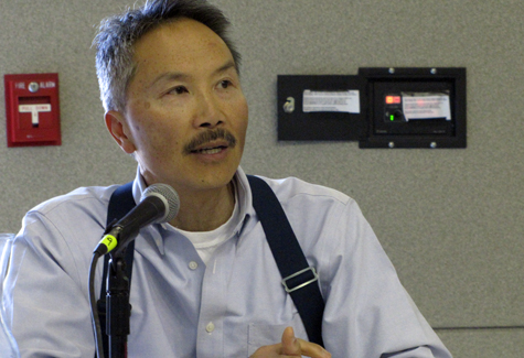Fred Lee, owner of Sang Lee Farms in Peconic, spoke at the Small Farm Summit about marketing his products to Long Island consumers.