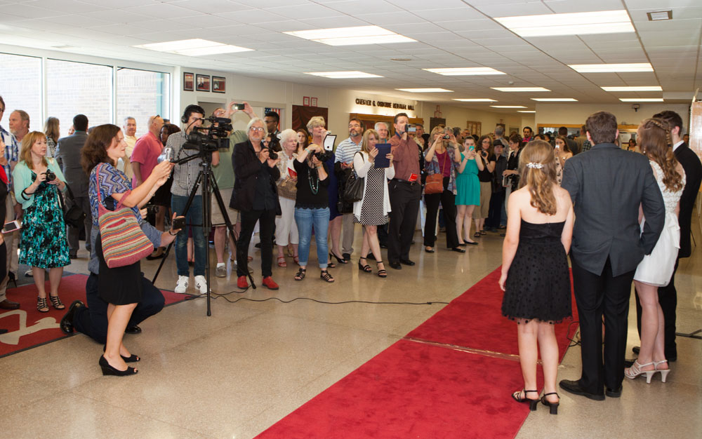 The scene from the red carpet. (Credit: Katharine Schroeder)