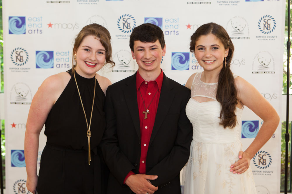 Grace Lukachinski, Max Crean, and Olivia Geppel of McGann-Mercy High School. (Credit: Katharine Schroeder)