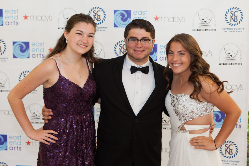 Jessica Nicholson, Bryan Aguilar, and Megan Kelly from Riverhead High School. (Credit: Katharine Schroeder