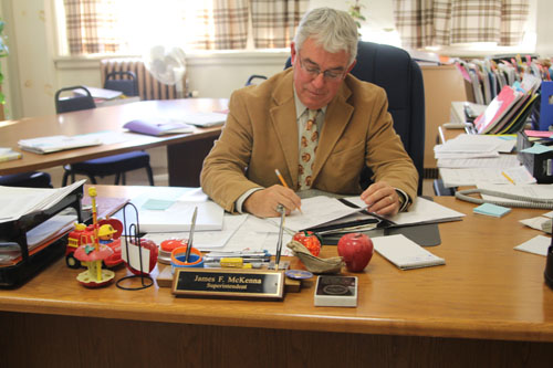 James McKenna in his office in 2013. (Credit: Jennifer Gustavson, file)