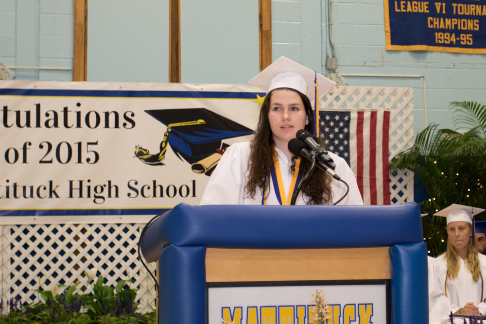 Valedictorian Courtney Murphy. (Credit: Katharine Schroeder)