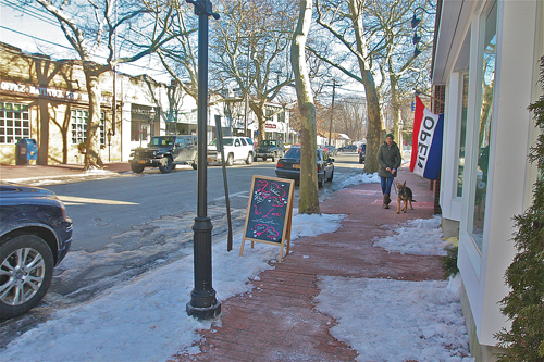 Some say the popularity of businesses like these on Love Lane have contributed to Mattituck's growth. (Credit: Barbaraellen Koch)