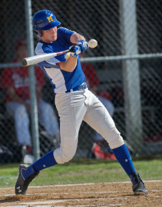 GARRET MEADE PHOTO | Ian Nish connected for one of Mattituck's three hits against Center Moriches.
