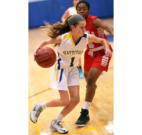 Mattituck freshman point guard Mackenzie Daly has been getting playing experience in her first varsity season. (Credit: Garret Meade, file)
