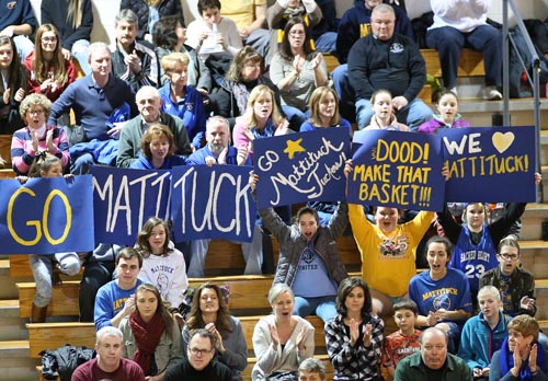 Mattituck girls basketball fans 030616