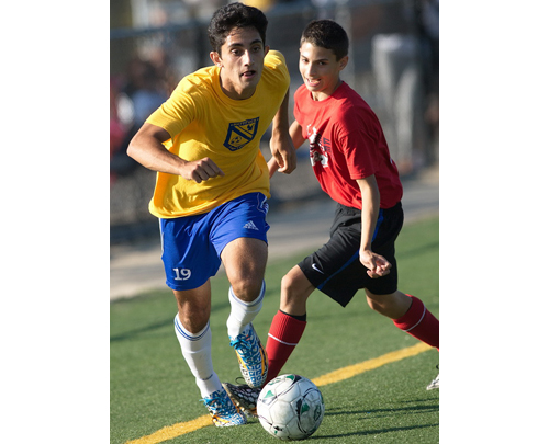Kaan Ilgin assisted on Mattituck's goal against Miller Place in the Town of Brookhaven Summer League small schools final. (Credit: Garret Meade)