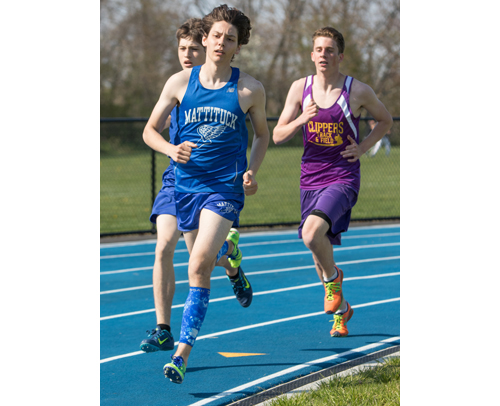 Jack Dufton set a Mattituck High School record in the 800 meters and has set his sights on the school's pentathlon record. (Credit: Katharine Schroeder, file)