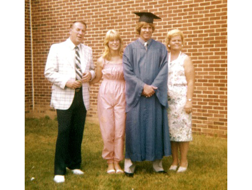 Mr. Montgomery with his mother, Pat, right, and father, Phil, far left. Maria (Christian's mom), and my parents, Phil, Sr. and Pat.(Credit: Courtesy)