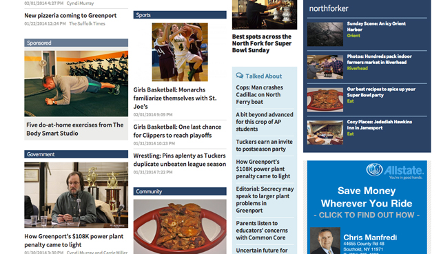 The new homepage offers more points of entry into our news content.