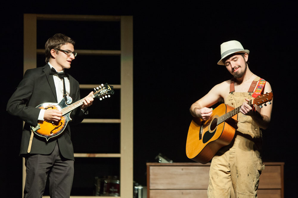 Sam Shaffery and Ryan Zlatniski perform "Arkansas Traveler."