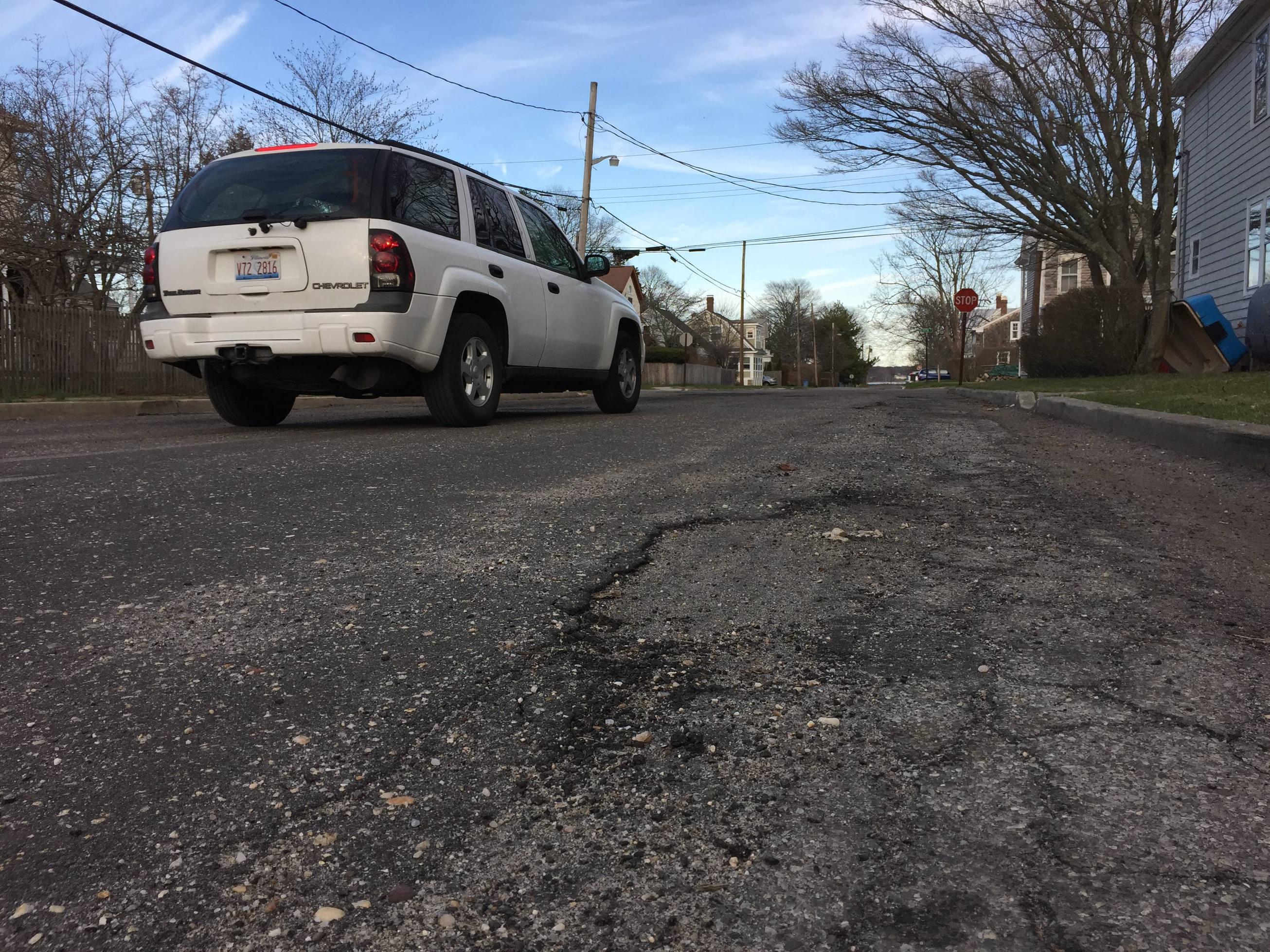 Potholes, a major campaign issue, are about to get fixed in Greenport. (Credit: Paul Squire)