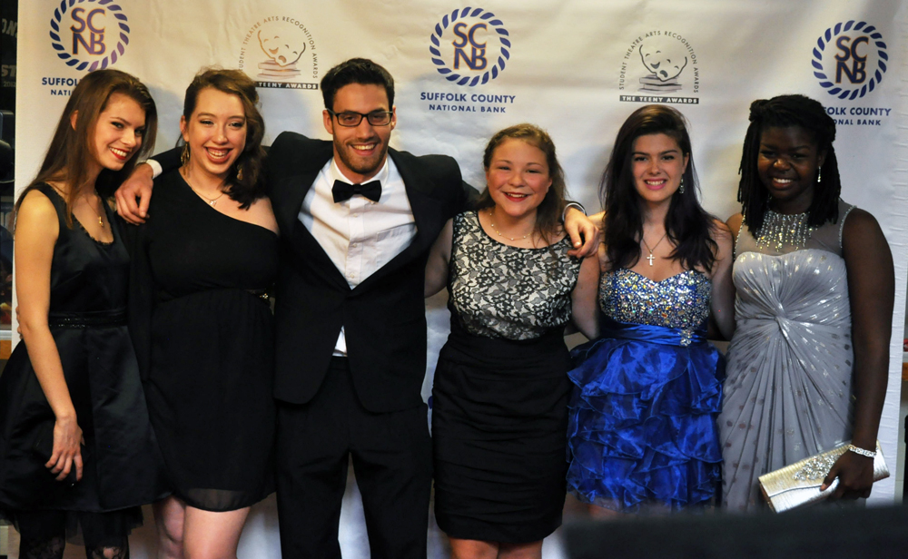 Nominees from Riverhead High School included Erin Plitt, from left, Hannah Kulp,  Jonathan Troiano, Kaitlyn Jehle, Jerilyn Toole and Taylor Burgess. (Credit: Grant Parpan)