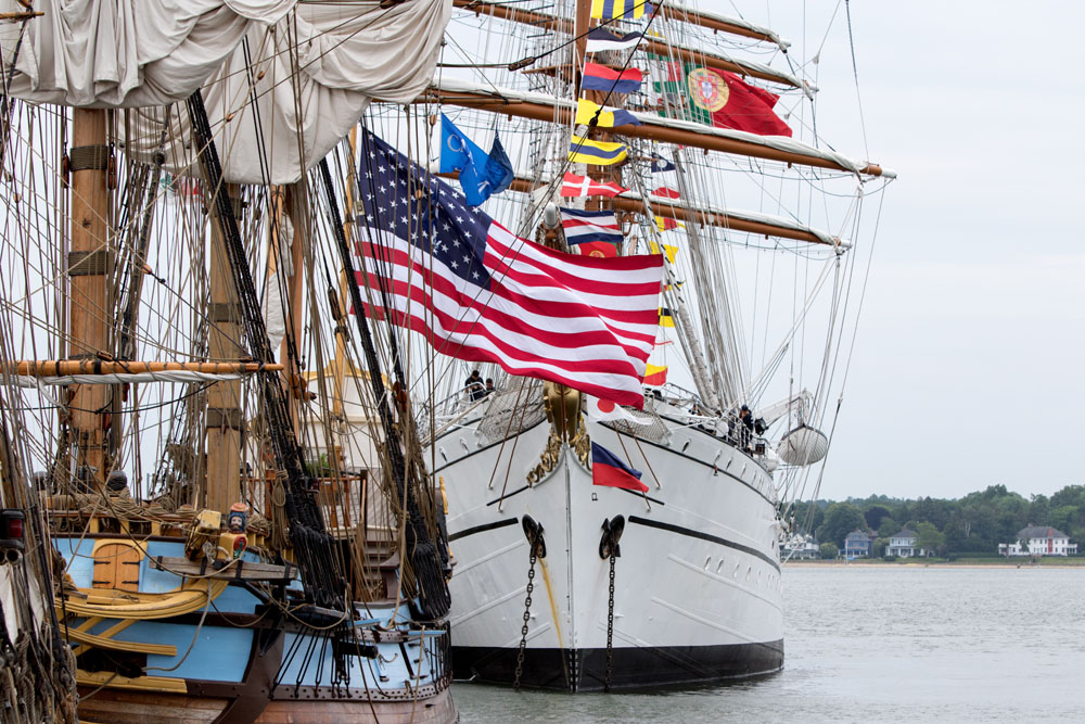 The Tall Ships docked at Mitchell Park. (Credit: Katharine Schroeder)