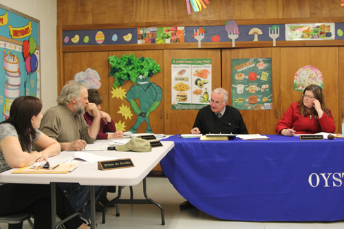 The Oysterponds school board held a budget workshop Tuesday. (Credit: Jen Nuzzo)
