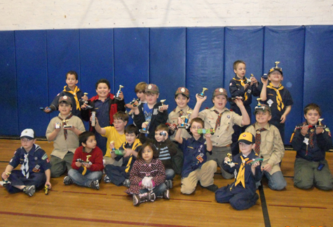 COURTESY PHOTO | Greenport Pack 51 Cub Scouts held their annual Pinewood Derby on Jan. 28 at Greenport School. First place went to Johnathan Montgomery-Medina; second place, Adam Ilgin; third place, Luca Rallis.