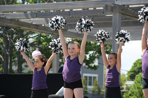 Cheerleaders from the North Fork Dance Academy helped pump up the crowd.
