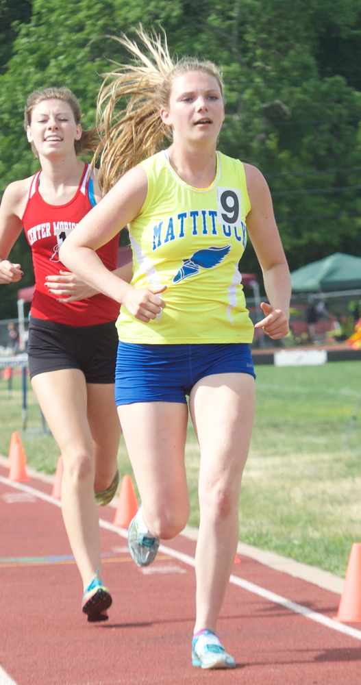 Kaylee Bergen raced in the 1,500 and 3,000.