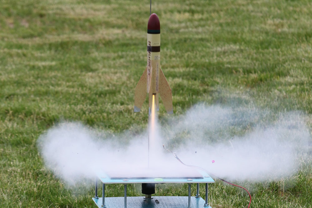 Kay Zegel's rocket that was made in her honor. (Credit: Katharine Schroeder)